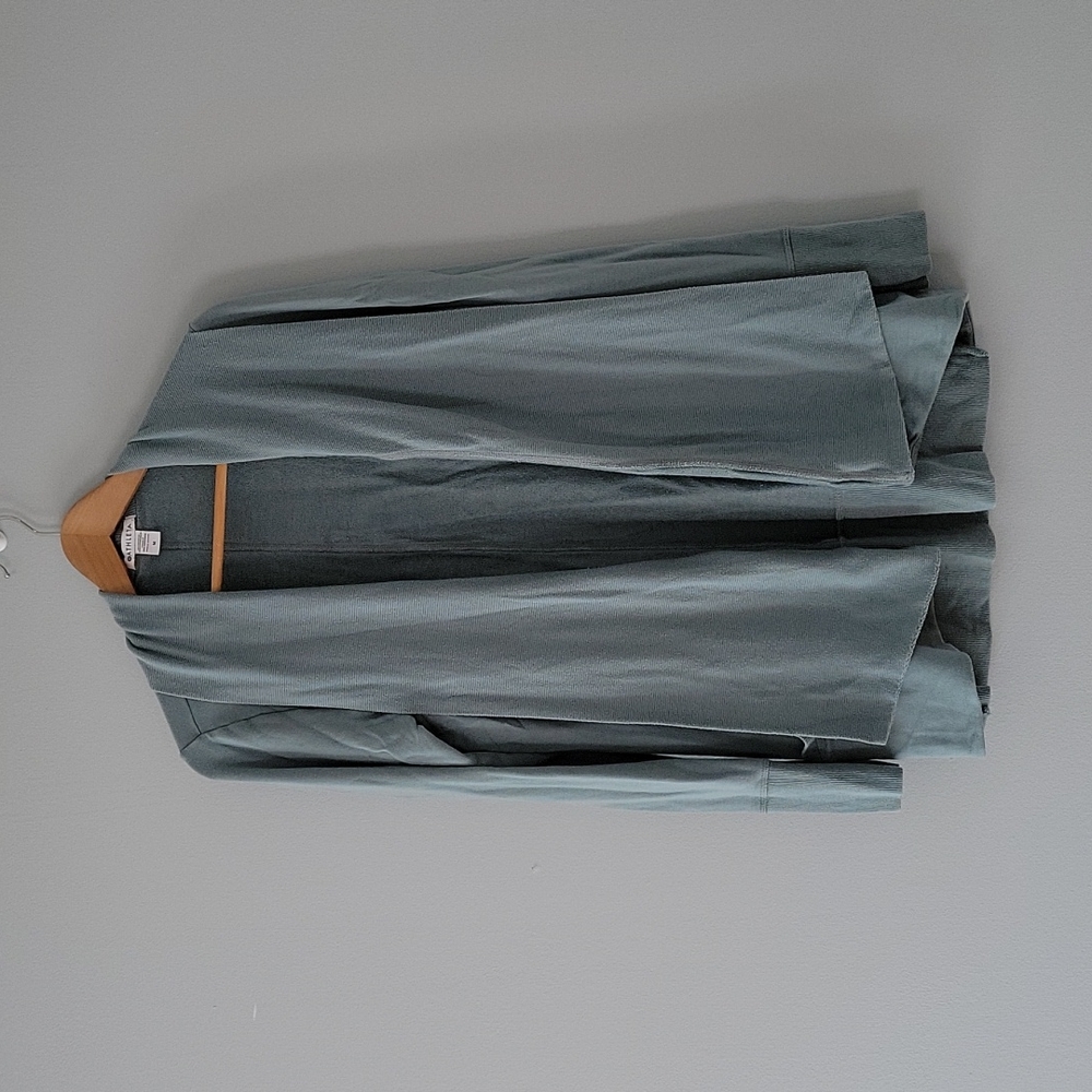 Athleta Sage Green Open-Front Draped Cardigan